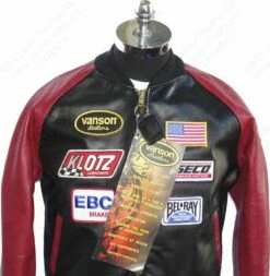VANSON LEATHERS RACE TEAM JACKET Model TJP BLK -Bison Trading Shop vanson tjp44 22 16