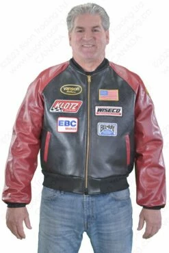 VANSON LEATHERS RACE TEAM JACKET Model TJP BLK -Bison Trading Shop vanson tjp 1 1