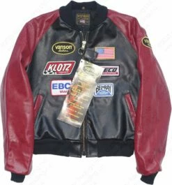 VANSON LEATHERS RACE TEAM JACKET Model TJP BLK -Bison Trading Shop vanson tjp 44 13 1