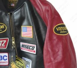 VANSON LEATHERS RACE TEAM JACKET Model TJP BLK -Bison Trading Shop vanson tjp 44 19 1